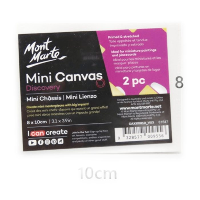 Mont Marte Mini Canvas 10x8cm (2pcs) - Haanz Sri Lanka
