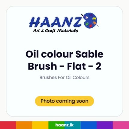 Oil colour Sable Brush - Flat - 2 - Haanz Sri Lanka