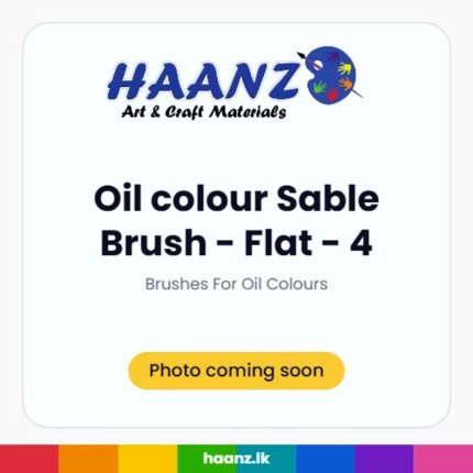 Oil colour Sable Brush - Flat - 4 - Haanz Sri Lanka