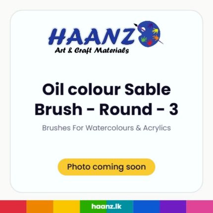 Oil colour Sable Brush - Round - 3 - Haanz Sri Lanka