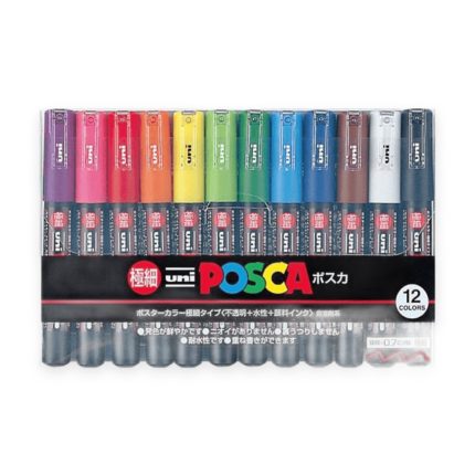 Uni-posca 12 pen set -(PC-1M) - Haanz Sri Lanka
