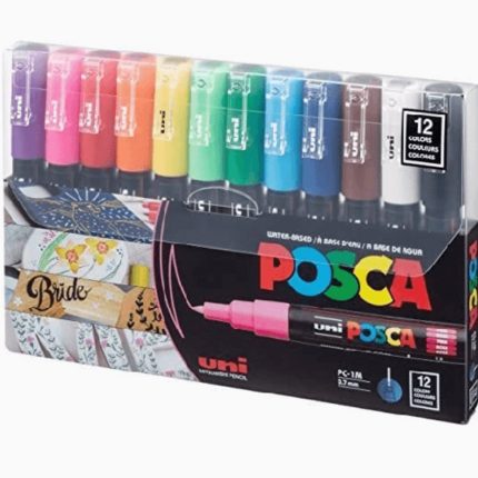 Uni-posca 12 pen set -(PC-1M) - Haanz Sri Lanka