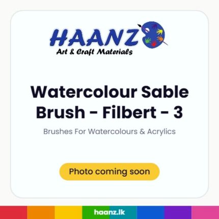 Watercolour Sable Brush - Filbert - 3 - Haanz Sri Lanka