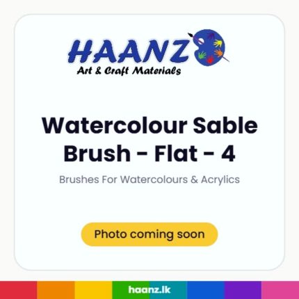 Watercolour Sable Brush - Flat - 4 - Haanz Sri Lanka