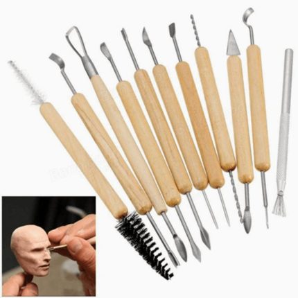 Wooden Handle Pottery Tool Kit -11pcs - Haanz Sri Lanka